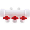 Коллектор с запорными кранами для полипропиленовых труб Kalde (3 выхода)