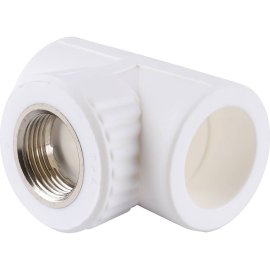Тройник Kalde с внутренней резьбой 32х3/4 для полипропиленовых труб под сварку (цвет белый), 3222-tfo-320c32