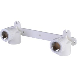 Настенный комплект Политэк 25х1/2 с внутренней резьбой для смесителя для полипропиленовых труб под сварку (цвет белый), 9600202512