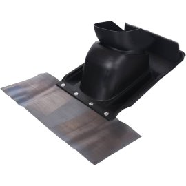 Элемент из пластмассы Vaillant для пересечения дымоходом/воздуховодом косой крыши, цвет-черный, 009076