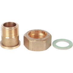 Штуцер с накидной гайкой под плоскую прокладку STOUT G 1/2M-G3/4RN