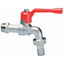 Кран шаровой Cimberio сливной 34 3/4 с насадкой для шланга PN20 НН рычаг, CIM 34 34