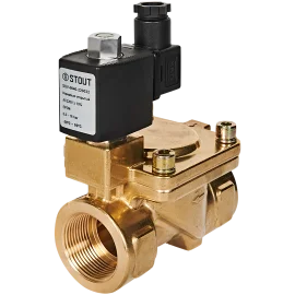 Клапан соленоидный (электромагнитный) STOUT непрямого (пилотного) действия НО 220В G1 1/4 SSV-0040-220032