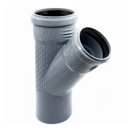 Тройник ВК ПП 75/50х45, серый,РТП