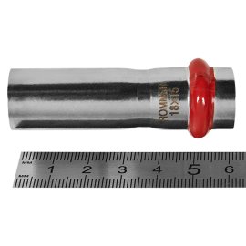 Муфта ROMMER переходная НПр-ВПр, 18х15, из нержавеющей стали прессовой, RSS-1020-001815