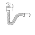 Сифон для раковины гибкий с выпуском BETTOSERB 1 1/4х40мм