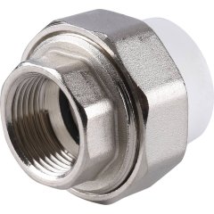 Муфта разъемная Kalde с внутренней резьбой 25x3/4 для полипропиленовых труб под сварку (цвет белый)