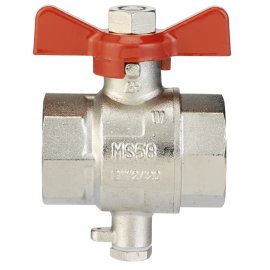 Кран шаровой Danfoss Dn15 с резьбовым штуцером M10x1 для монтажа термодатчика, 187F0593