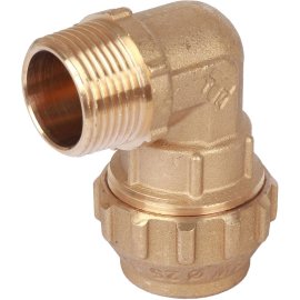 Угольник TIEMME с наружной резьбой 25х3/4 для труб ПНД винтовой, 3400032