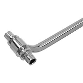 Трубка приборная Т-образная аксиальная, латунь,20х250х16, хромированная, RTP