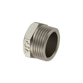 Заглушка, латунь, наружная резьба 1, еврослот, никель, РТП