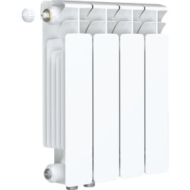 Радиатор биметаллический RIFAR BASE VENTIL 350 4 секции BVRL нижнее правое подключение (белый RAL 9016), 1RB35.VС-4