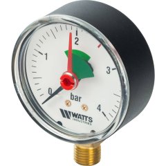 Манометр радиальный WATTS 80мм 1/2 давление 4 бар