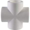 Крестовина Политэк d=25 для полипропиленовых труб под сварку (цвет белый), 9000002525