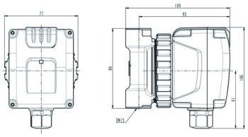 Циркуляционный насос ROMMER COMFORT для ГВС корпус латунь, RCP-0005-150480