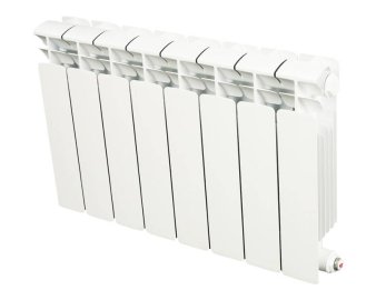Радиатор биметаллический RIFAR BASE VENTIL 200 BVR 8 секций нижнее правое подключение (белый RAL 9016), 1RB20.VR-8