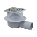Сливной трап AlcaPlast 105x105/50 мм боковой сток, решетка из нержавеющей стали, гидрозатвор мокрый, APV26