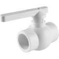 Кран шаровой Политэк d=32 для полипропиленовых труб под сварку (цвет белый)