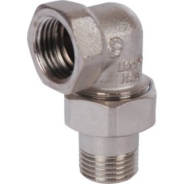 Разъемное угловое соединение STOUT американка ВН 1/2 уплотнение под гайкой o-ring кольцо, никелированное, SFT-0057-000012