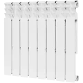 Радиатор биметаллический ROMMER Optima BM 500 8 секций боковое подключение (RAL9016), RBM-0210-050008