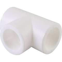 Тройник Политэк d=25 для полипропиленовых труб под сварку (цвет белый)