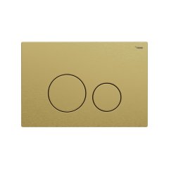 Панель смыва РЕХАУ NOVA ORB STEEL с круглыми клавишами с покрытием против отпечатков пальцев, нержавеющая сталь, брашированное циркониевое золото, матовый, 19102651001