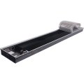 Внутрипольный конвектор STOUT SCN-1100 80х300х1800 (Решётка роликовая) правое подключение, SCN-1100-0830180