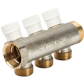 LUXOR 3-х ходовой коллектор с перекрывающими кранами CP 463 (G3/4xG1/2)