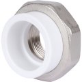 Муфта разъемная Политэк 50х1 1/2 с внутренней резьбой для полипропиленовых труб под сварку (цвет белый), 7000150112