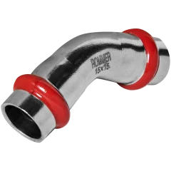 Угольник ROMMER 45°-ВПр, 15, из нержавеющей стали прессовой