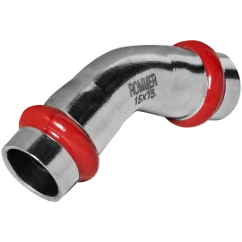 Угольник ROMMER 45°-ВПр, 15, из нержавеющей стали прессовой