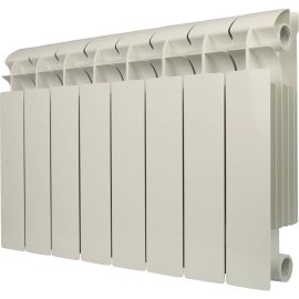 Радиатор биметаллический Global STYLE PLUS 350 8 секций боковое подключение (белый RAL 9010)