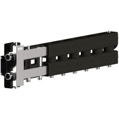 Балансировочный коллектор GIDRUSS BMSS-80-4D.EPP (до 80 кВт, подкл. котла G 1, 3 контура G 1, боковой контур G 1, зеркально-матовая полировка, 4D-кронштейны K.UMS, EPP-термоизоляция)