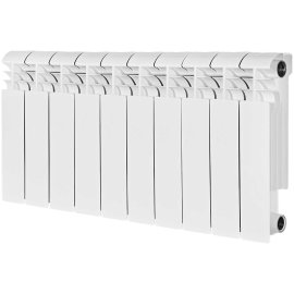 Радиатор биметаллический STOUT VEGA 350 10 секций боковое подключение (белый RAL 9016), SRB-1310-035010