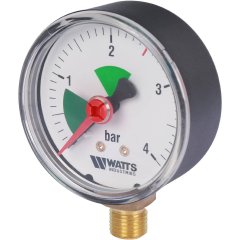 Манометр радиальный WATTS 63мм 1/4 давление 4 бар