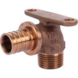 Угольник настенный РЕХАУ с наружной резьбой 20-R 1/2 RX+ для труб из сшитого полиэтилена аксиальный, 14563651001