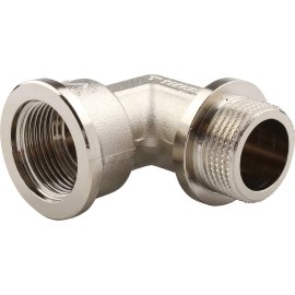 Угольник TIEMME НВ никелированный с упором 3/4х3/4, 1500243