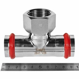 Тройник-Переходник ROMMER ВПр-ВР, 28х1, из нержавеющей стали прессовой, RSS-1015-000281