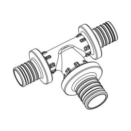 Тройник РЕХАУ RAUTITAN с увеличенным боковым проходом 16-25-16 PX, 11601021001
