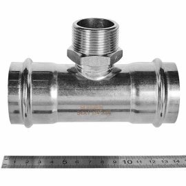 Тройник-Переходник ROMMER ВПр-НР, 54х11/4, из нержавеющей стали прессовой, RSS-1016-054114