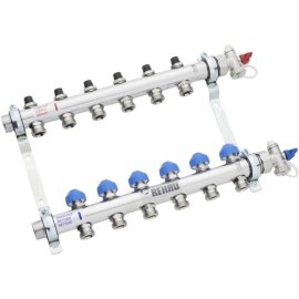 Распределительный коллектор РЕХАУ RAUTHERM S HKV на 11 контуров нерж .сталь (без шаровых кранов), 12181111001