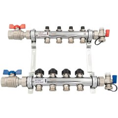 Комплект коллекторов с шаровыми кранами РЕХАУ HKV 4 контура