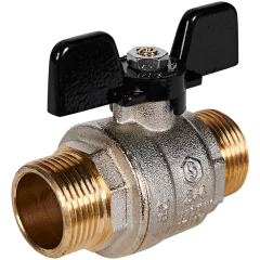 Кран шаровой полнопроходной STOUT НР/НР ручка бабочка 3/4