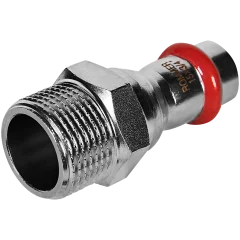 Переходник-НР ROMMER 15х3/4 из нержавеющей стали прессовой