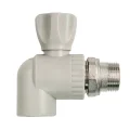 Кран шаровой для радиатора угловой PPR 25х3/4,  серый, РТП