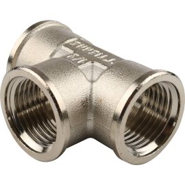 Тройник TIEMME ВВ никелированный 1/2 для стальных труб резьбовой, 1500061