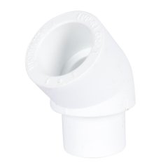 Угольник Политэк d=20 45* внутр./наруж.  для полипропиленовых труб под сварку (цвет белый)