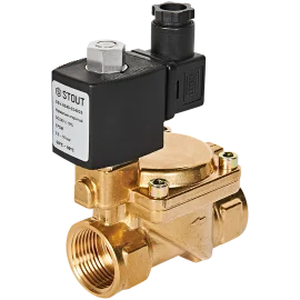 Клапан соленоидный (электромагнитный) STOUT непрямого (пилотного) действия НО 24В G1 SSV-0040-024025
