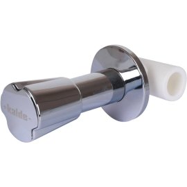 Вентиль Kalde d=20 c хромированной ручкой трилистник для полипропиленовых труб под сварку (цвет белый)