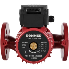 Насос циркуляционный фланцевый трехскоростной ROMMER RPF 50-60F 380V
